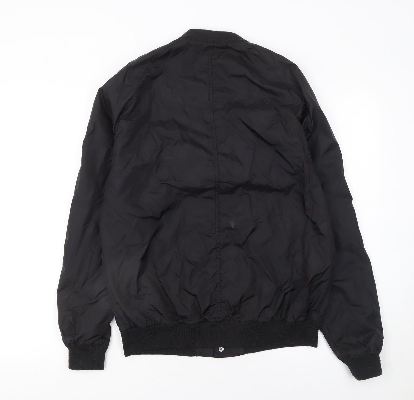 Mens UK Size S H&M Black Bomber Jacket