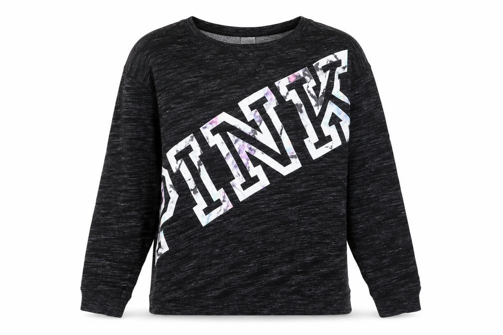 Womens UK Size 12 Victoria's Secret PINK Black Pullover Sweatshirt