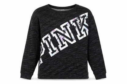 Womens UK Size 12 Victoria's Secret PINK Black Pullover Sweatshirt