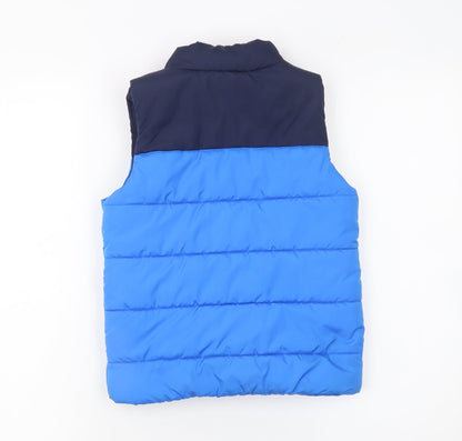 Puma Boys Blue Puffer Gilet 5-6 Years Quilted Lightweight Waistcoat