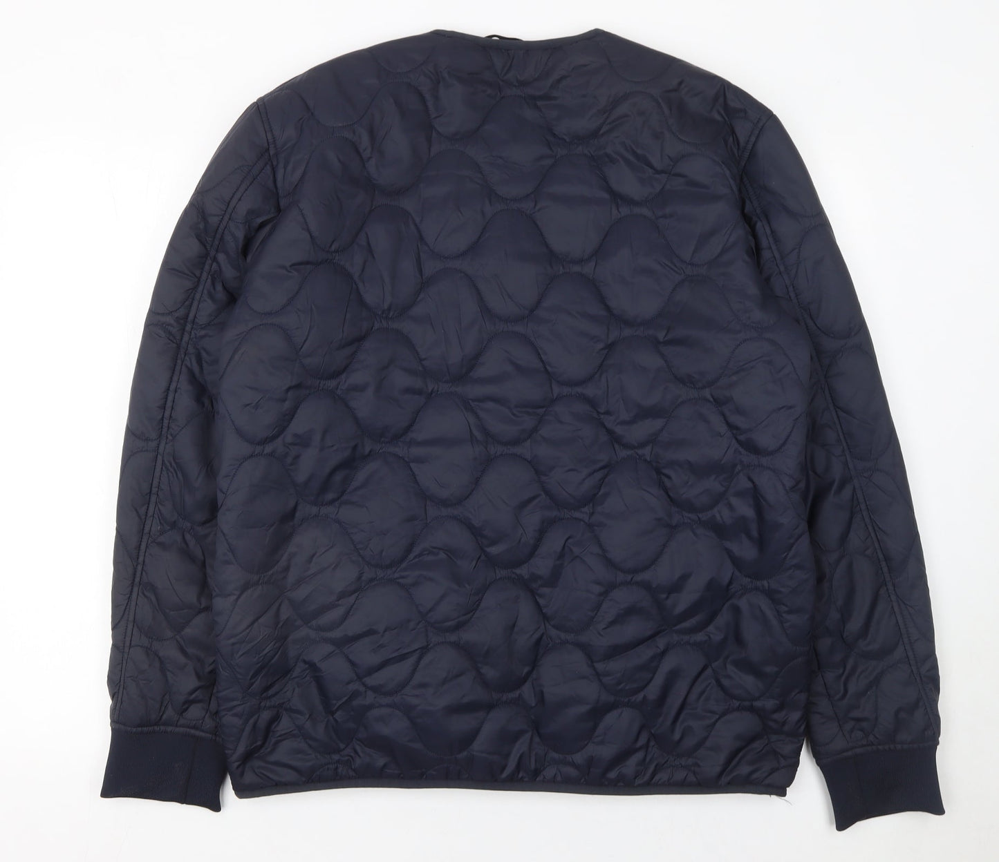 Mens UK Size L Selected Homme Blue Quilted Coat