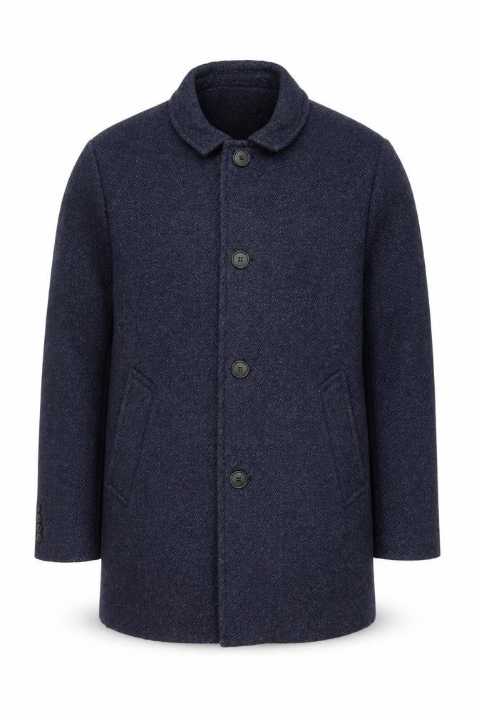 Mens UK Size M Selected Homme Blue Overcoat