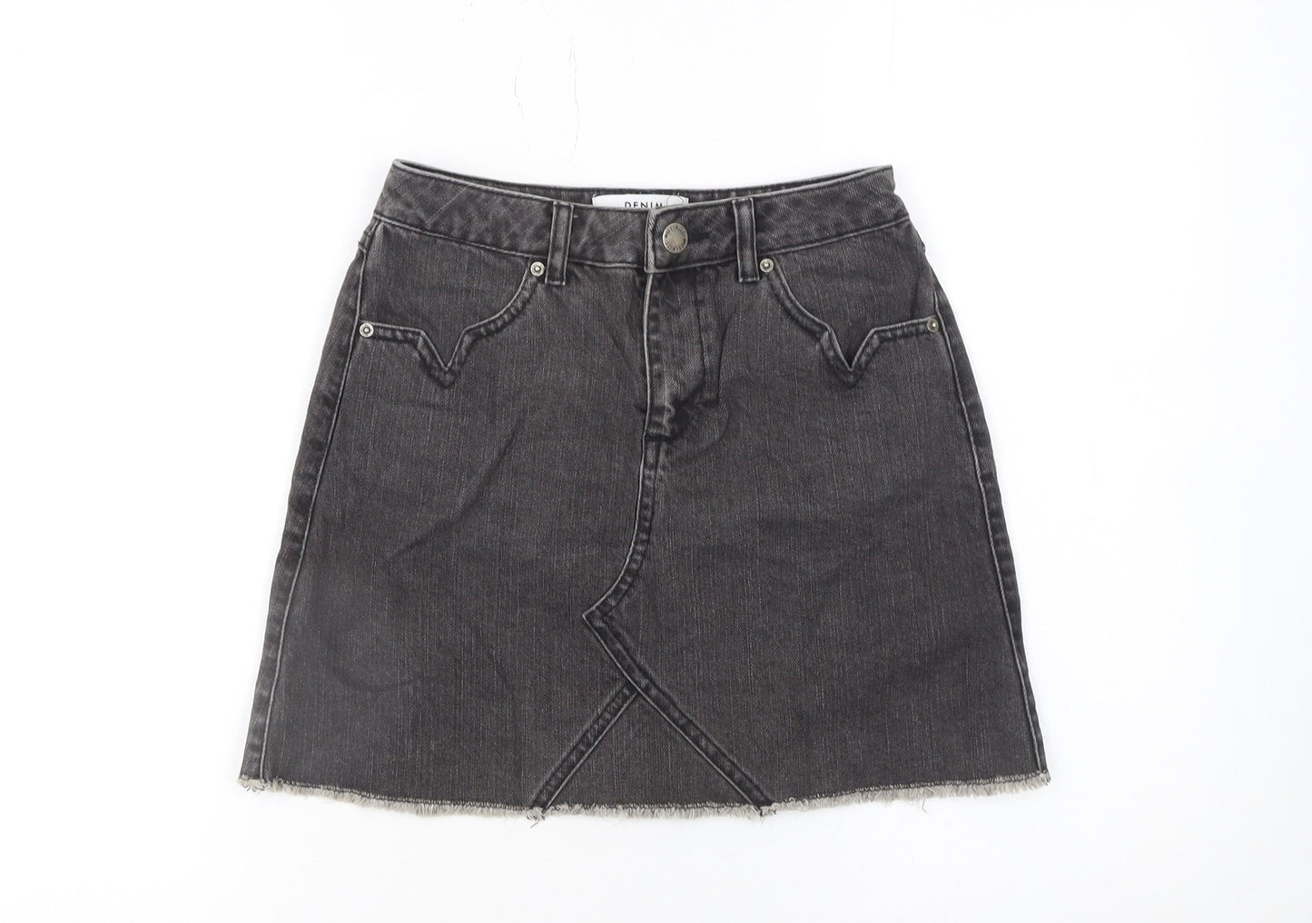 Womens UK Size 6 Miss Selfridge A-Line Denim Skirt