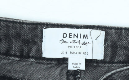 Womens UK Size 6 Miss Selfridge A-Line Denim Skirt