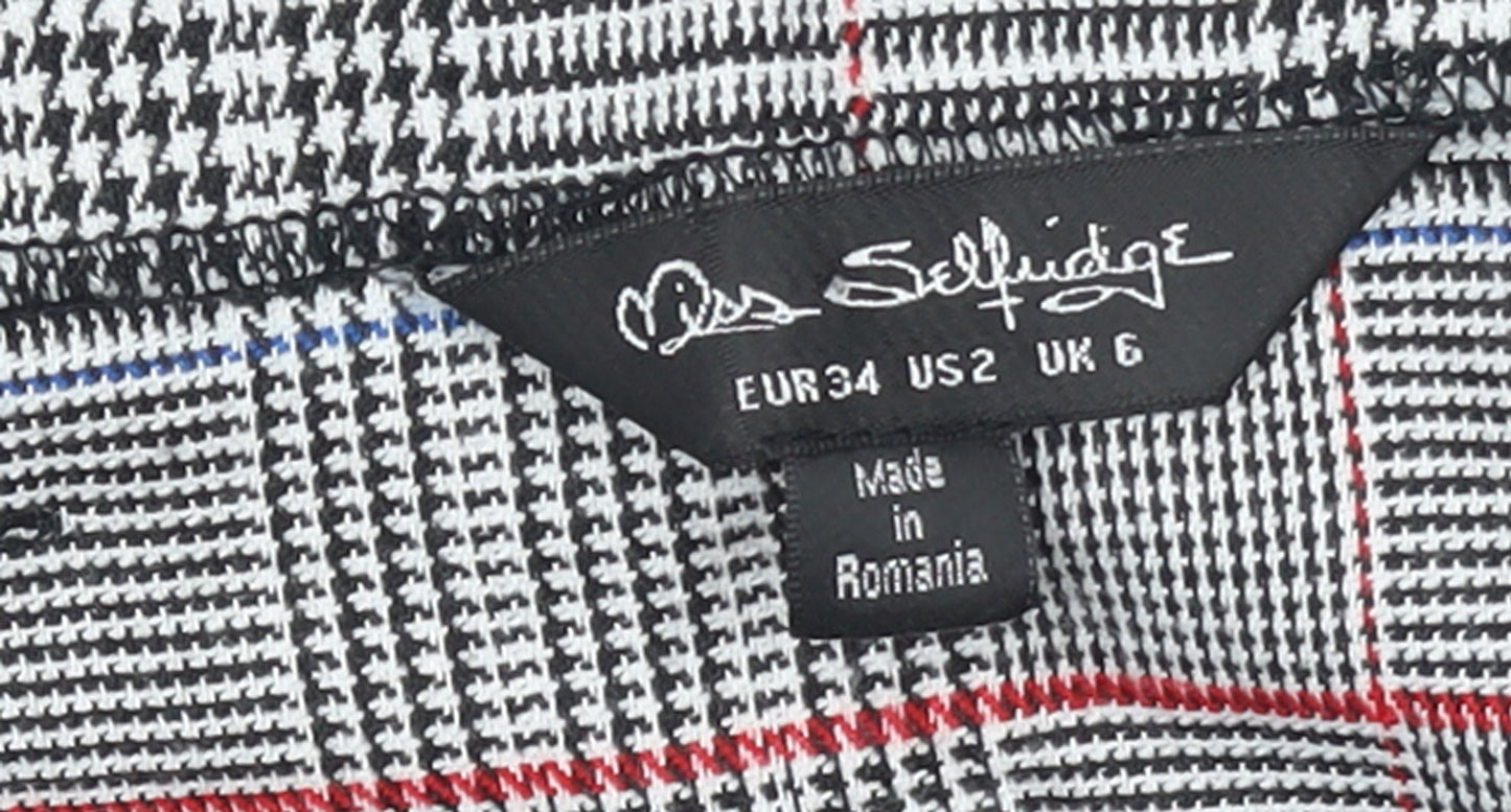 Womens UK Size 6 Miss Selfridge Straight & Pencil Tweed Skirt