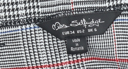 Womens UK Size 6 Miss Selfridge Straight & Pencil Tweed Skirt