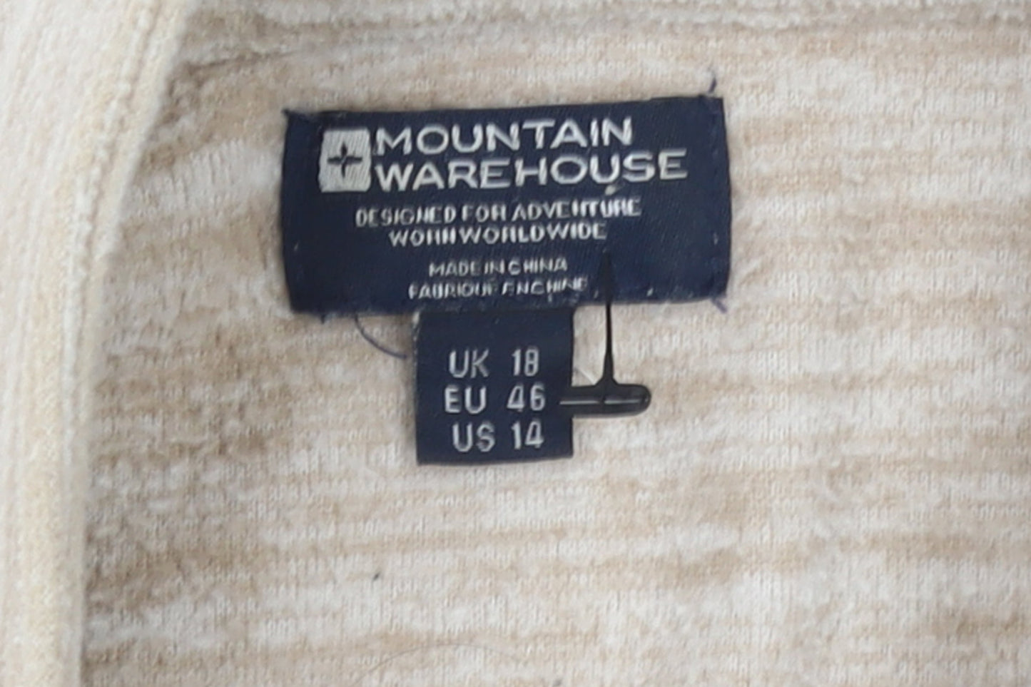 Womens UK Size 18 Mountain Warehouse Beige Pullover Sweatshirt
