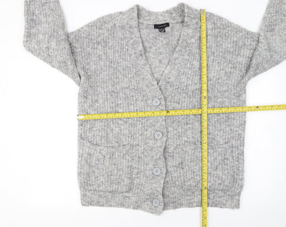 Womens UK Size S Atmosphere Grey Cardigan Jumper