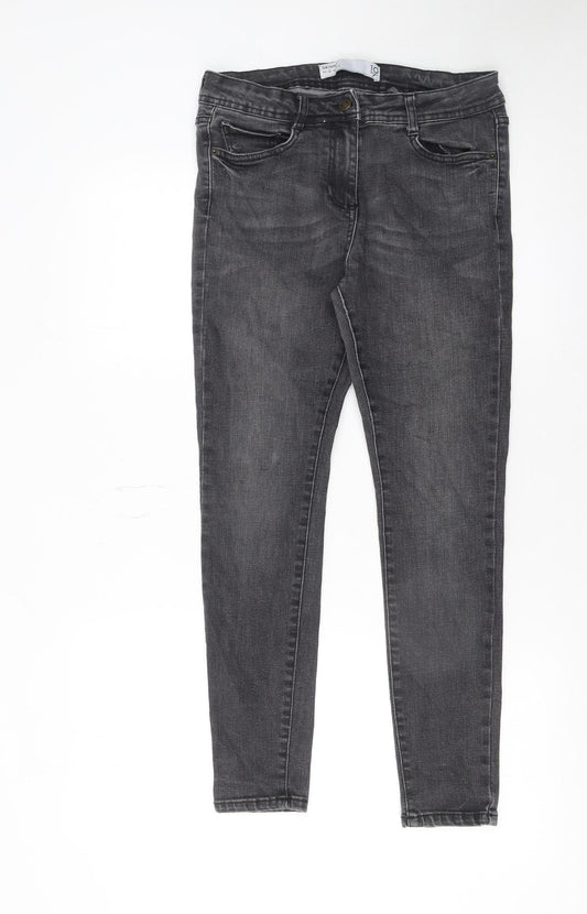 Womens UK Size 10 NEXT Slim Fit Skinny Grey Jeans