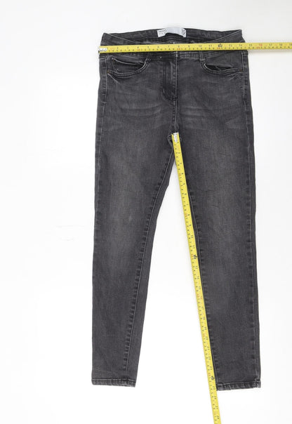 Womens UK Size 10 NEXT Slim Fit Skinny Grey Jeans
