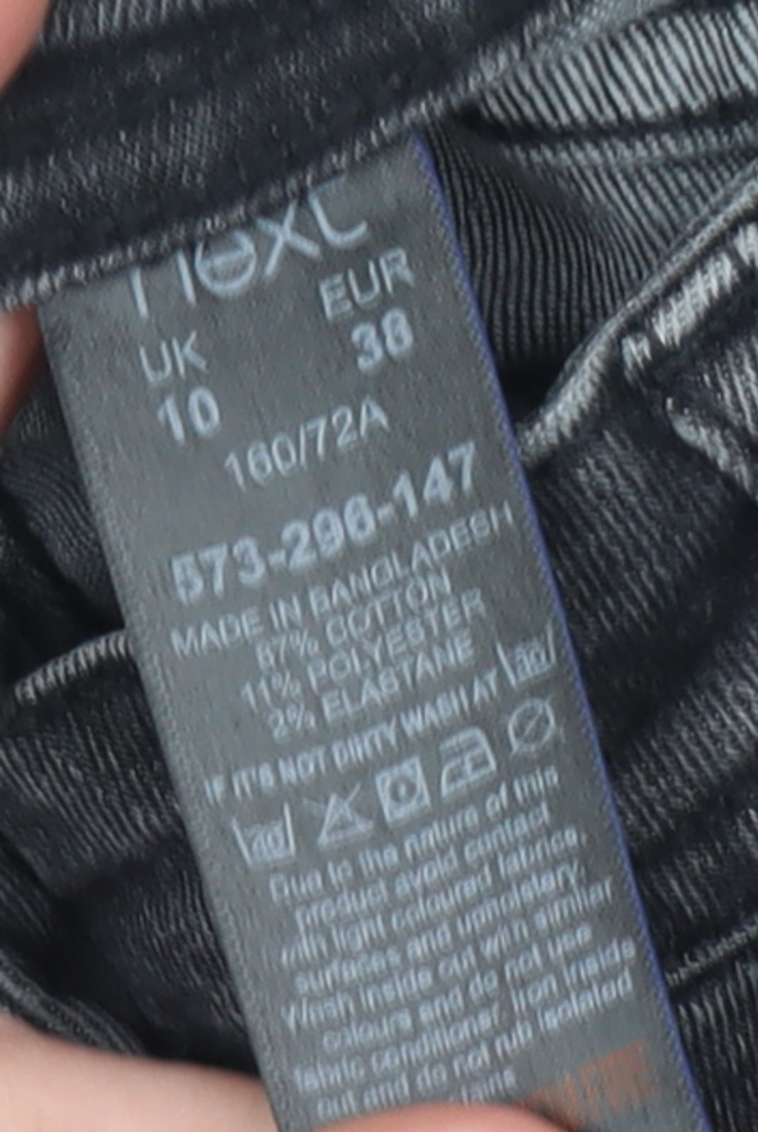 Womens UK Size 10 NEXT Slim Fit Skinny Grey Jeans