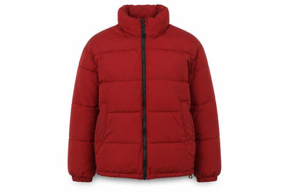 Urban Outfitters Womens Red Puffer Jacket Size M Full Zip Winter Coat