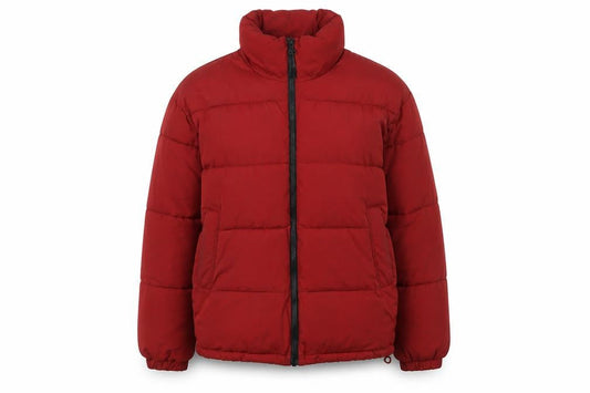 Urban Outfitters Womens Red Puffer Jacket Size M Full Zip Winter Coat