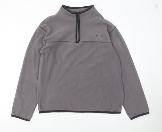 Mens UK Size L Kangaroo Poo Grey Pullover Sweatshirt