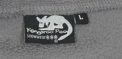 Mens UK Size L Kangaroo Poo Grey Pullover Sweatshirt
