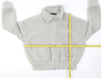 Womens UK Size 8 In the Style Beige Full Zip Hoodie