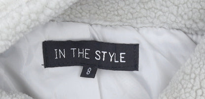 Womens UK Size 8 In the Style Beige Full Zip Hoodie