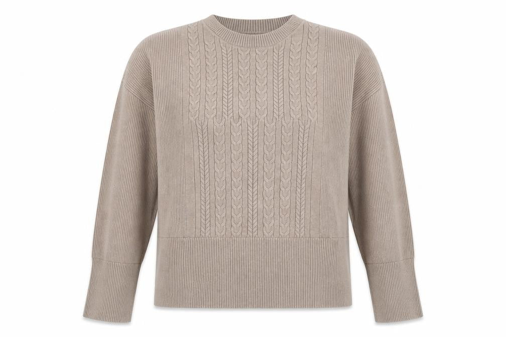 Womens UK Size L Marks and Spencer Beige Pullover Jumper