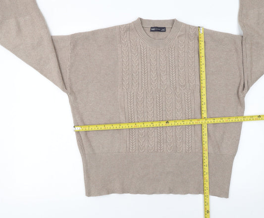 Womens UK Size L Marks and Spencer Beige Pullover Jumper