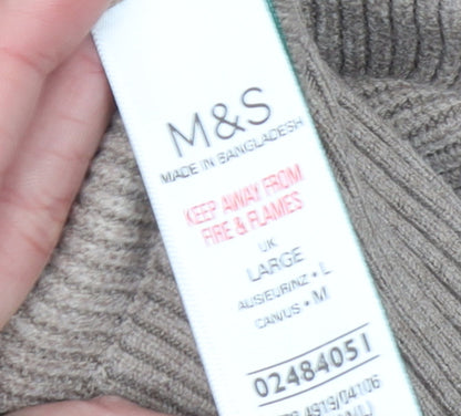 Womens UK Size L Marks and Spencer Beige Pullover Jumper