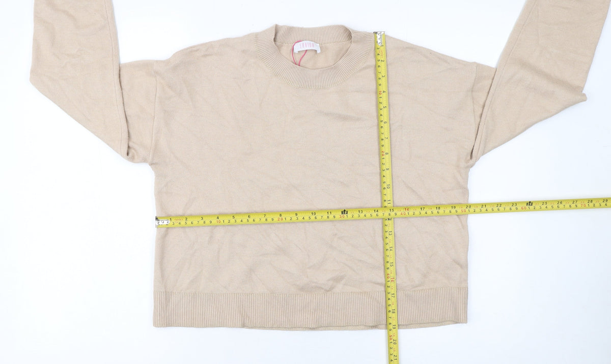 Womens UK Size L Savida Beige Pullover Jumper