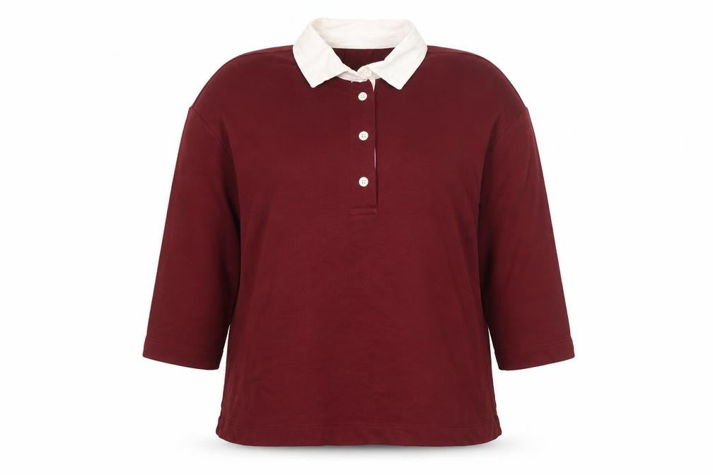 Womens UK Size L Savida Red Basic Polo