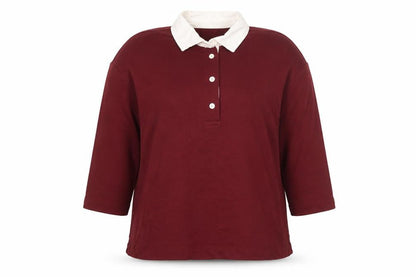 Womens UK Size L Savida Red Basic Polo