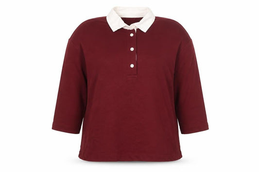 Womens UK Size L Savida Red Basic Polo