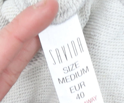 Womens UK Size 12 Savida Grey Cropped Polo