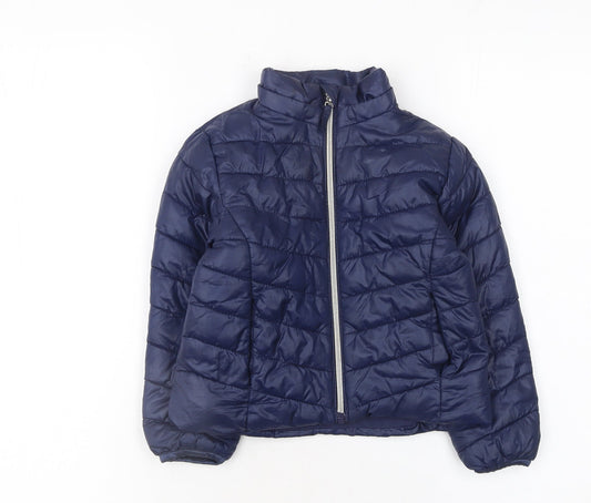 Girls UK Size 3-4 Years H&M Blue Puffer Jacket