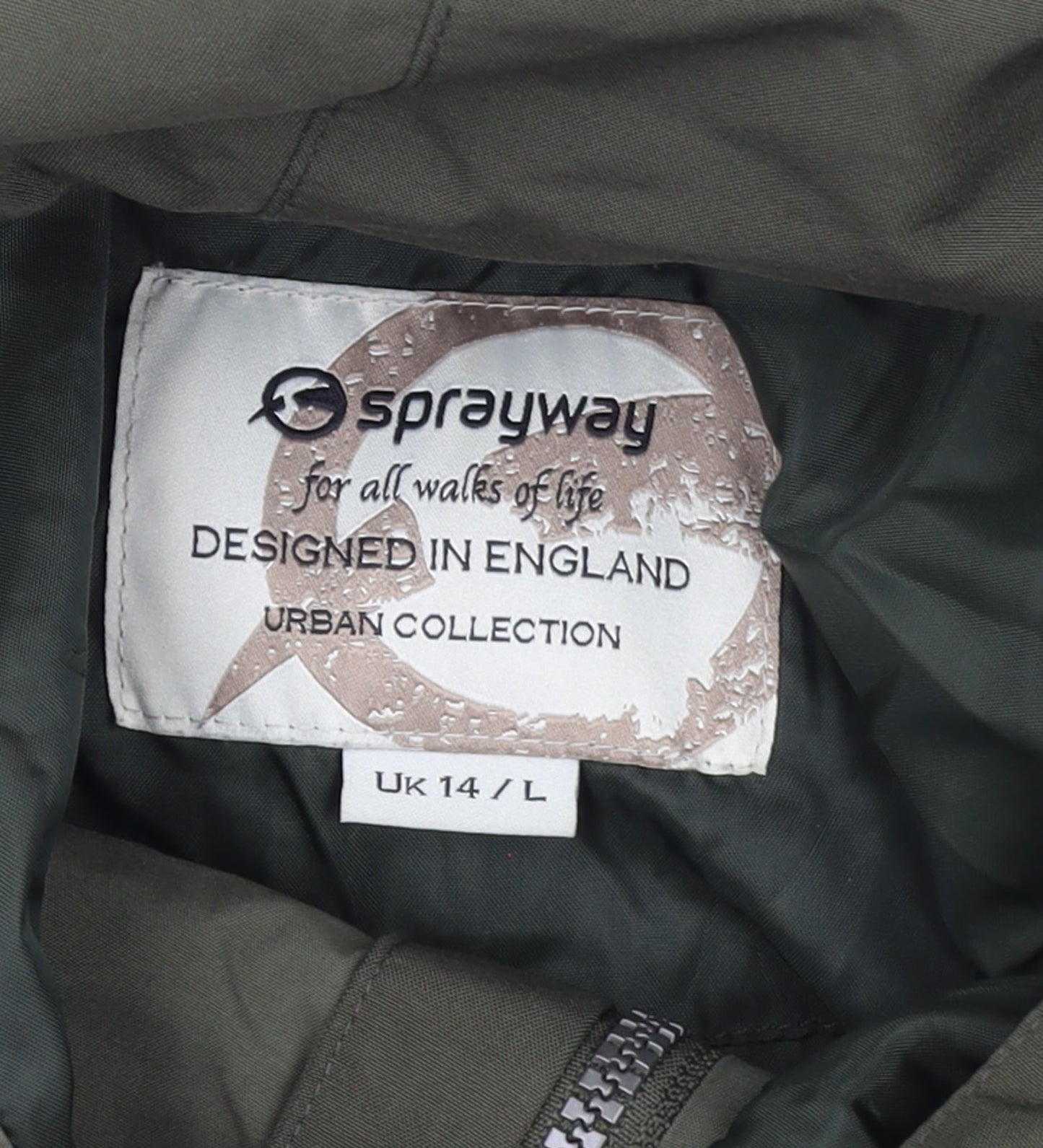Womens UK Size 14 Sprayway Green Parka Coat