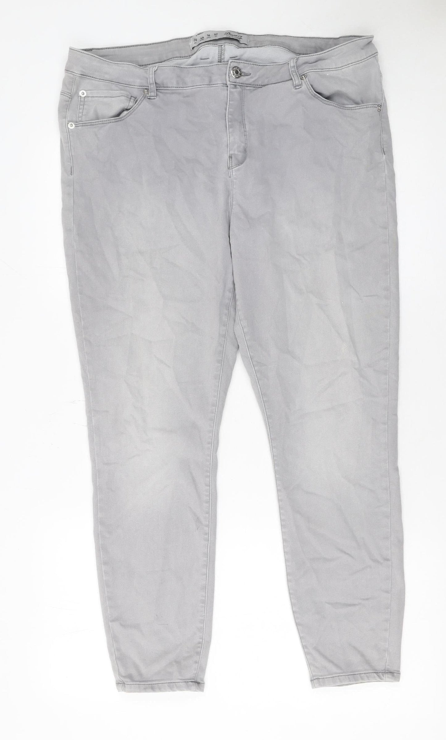 Womens UK Size 20 Denim Co. Regular Fit Skinny Grey Jeans