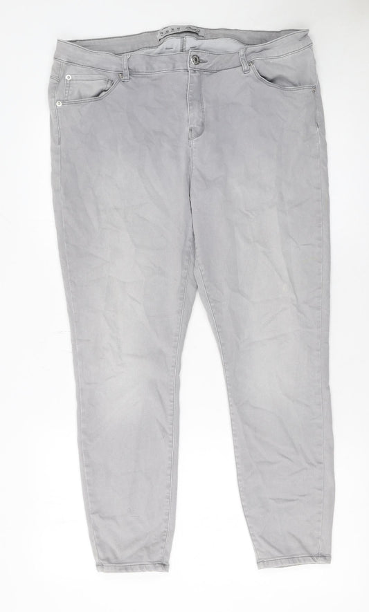 Womens UK Size 20 Denim Co. Regular Fit Skinny Grey Jeans