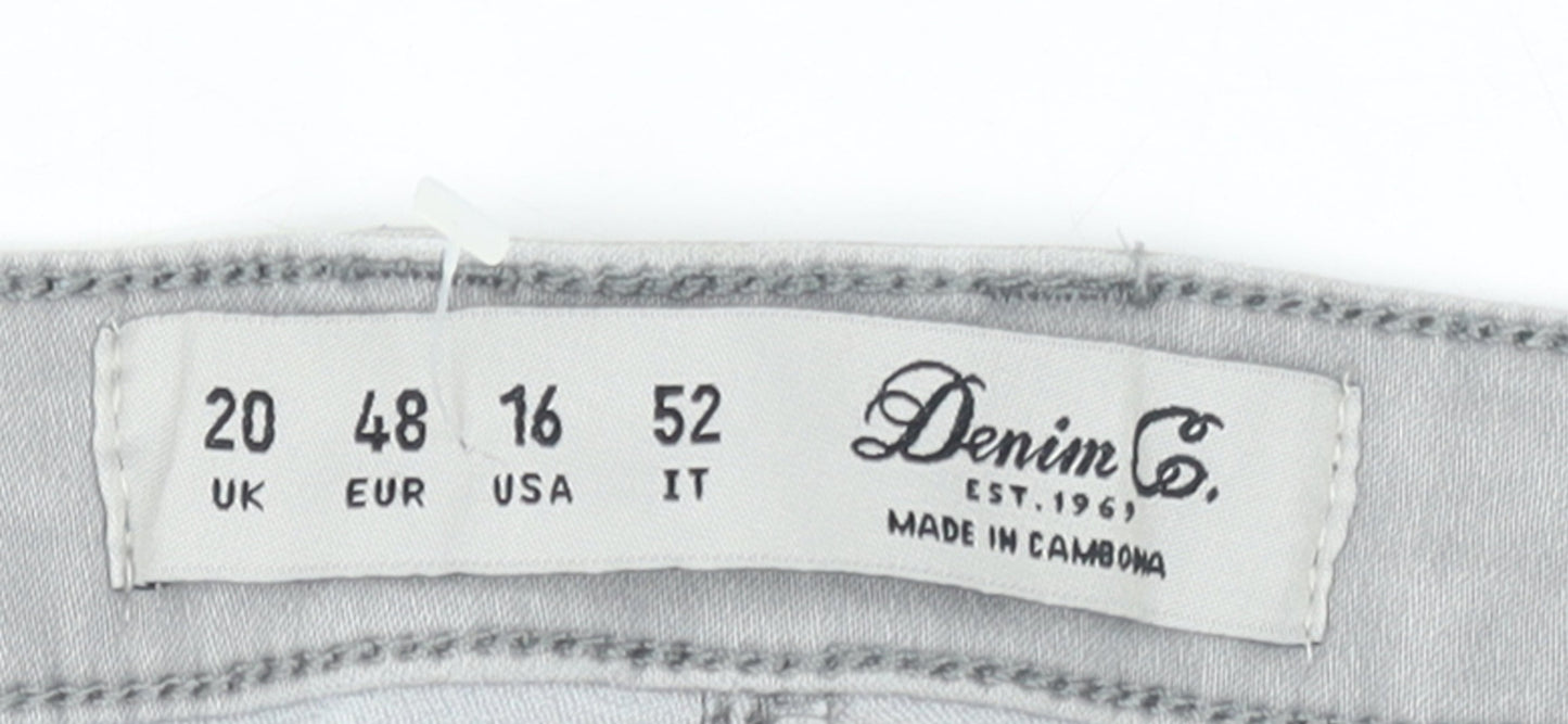 Womens UK Size 20 Denim Co. Regular Fit Skinny Grey Jeans