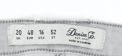 Womens UK Size 20 Denim Co. Regular Fit Skinny Grey Jeans