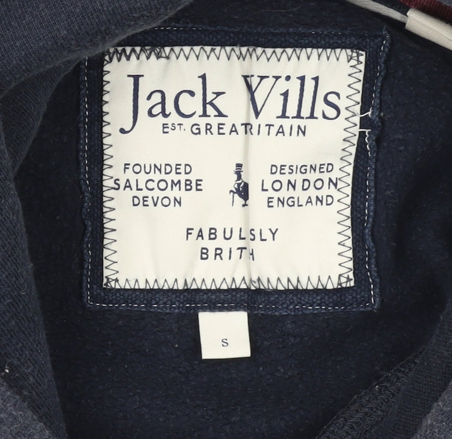 Mens UK Size S Jack Wills Blue Pullover Hoodie