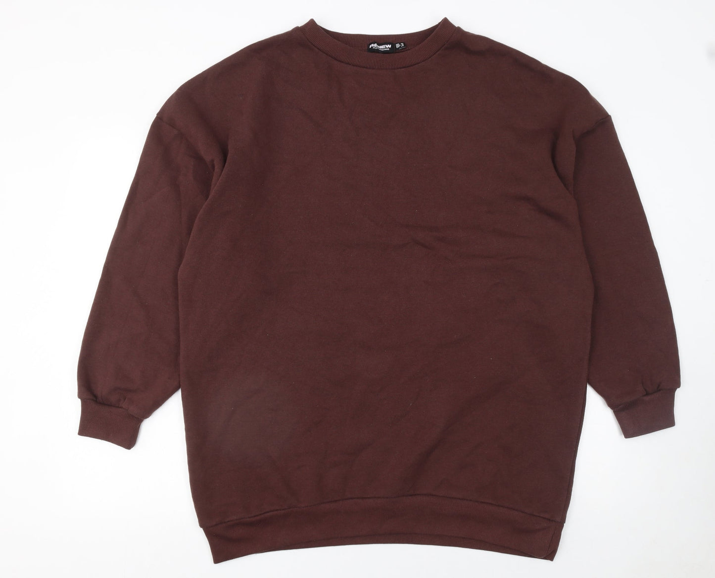Womens UK Size 10 PRETTYLITTLETHING Brown Pullover Sweatshirt