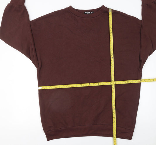 Womens UK Size 10 PRETTYLITTLETHING Brown Pullover Sweatshirt