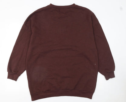 Womens UK Size 10 PRETTYLITTLETHING Brown Pullover Sweatshirt