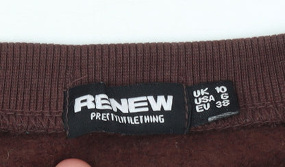 Womens UK Size 10 PRETTYLITTLETHING Brown Pullover Sweatshirt