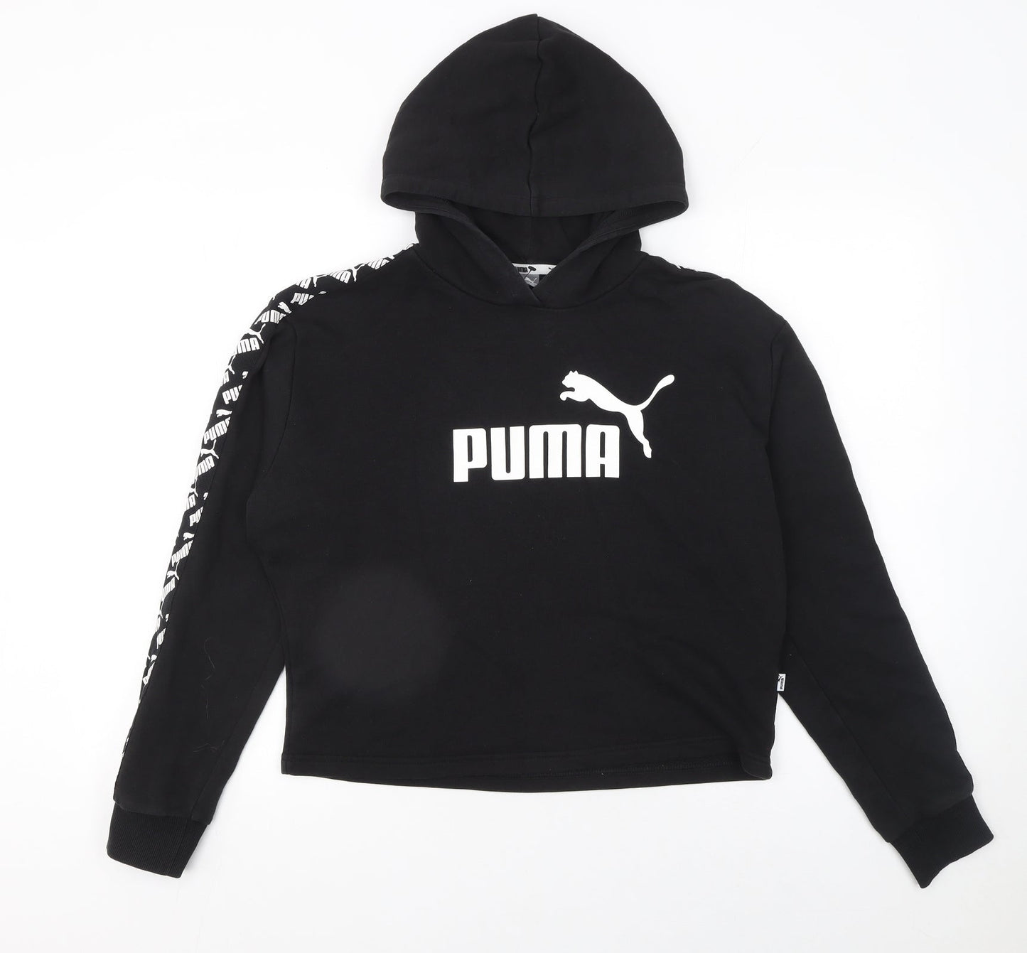Womens UK Size S PUMA Black Pullover Hoodie