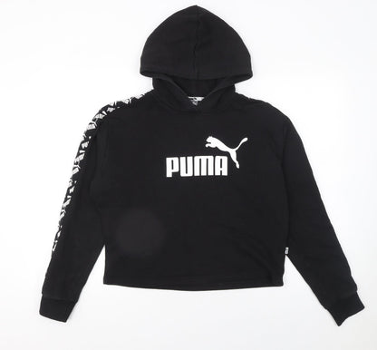 Womens UK Size S PUMA Black Pullover Hoodie