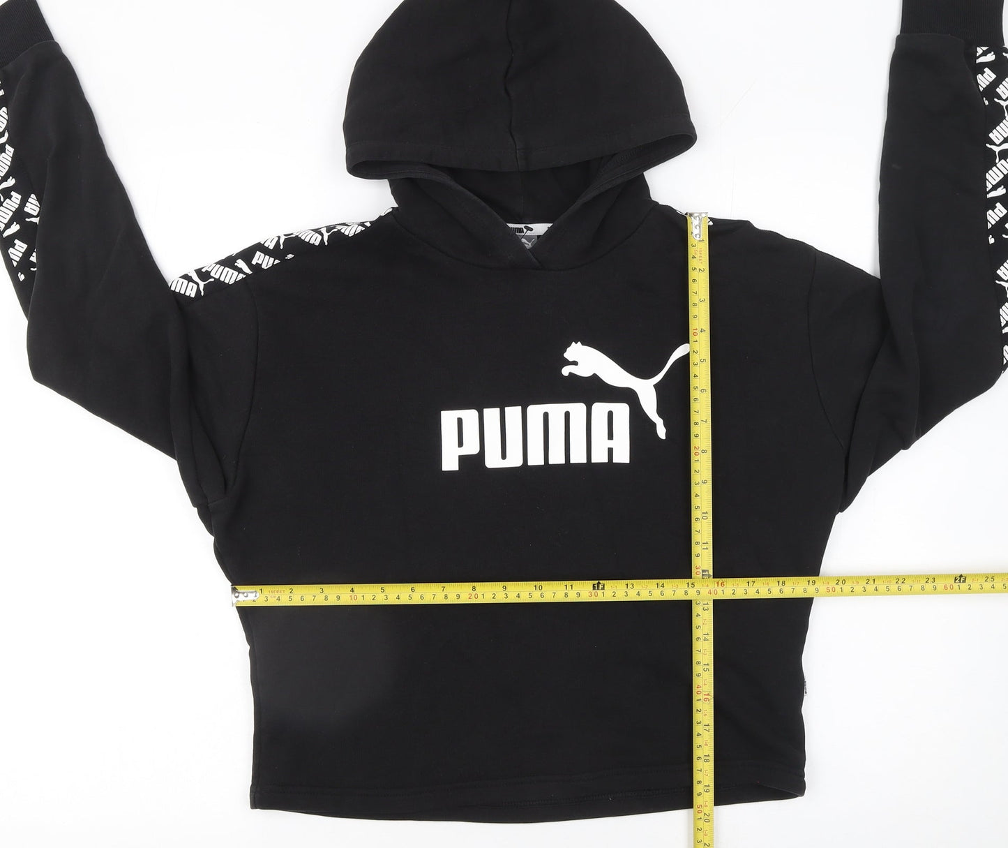Womens UK Size S PUMA Black Pullover Hoodie
