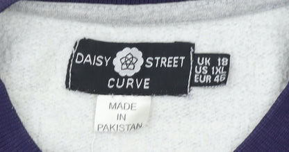 Womens UK Size 18 Daisy Street Multicoloured Pullover Sweatshirt