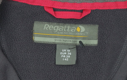 Regatta Women Grey Fleece Full Zip Jacket UK 10 Outdoor Lightweight