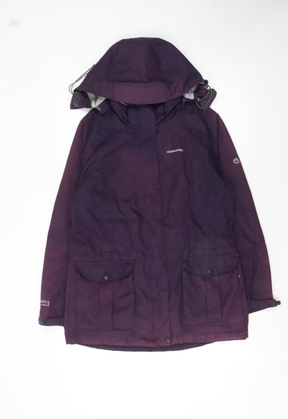 Womens UK Size 12 Craghoppers Purple Rain Coat