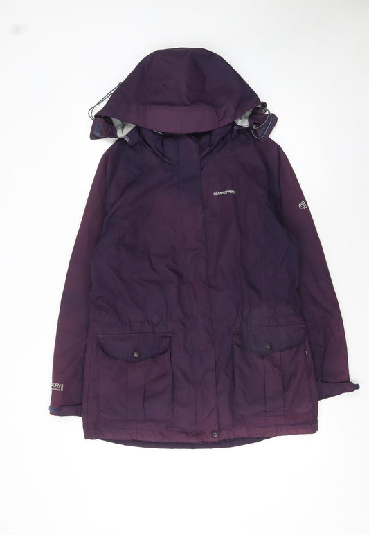 Womens UK Size 12 Craghoppers Purple Rain Coat