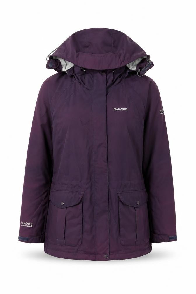 Womens UK Size 12 Craghoppers Purple Rain Coat