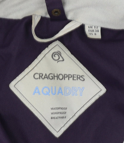 Womens UK Size 12 Craghoppers Purple Rain Coat