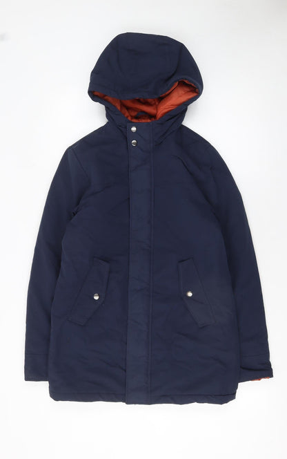 Jack & Jones Boys Blue Hooded Padded Parka Coat Age 14 Years 164cm
